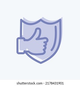 Icono Fiable. adecuado para el símbolo Feedback. estilo de dos tonos. diseño simple editable. vector de plantilla de diseño. ilustración de símbolo simple