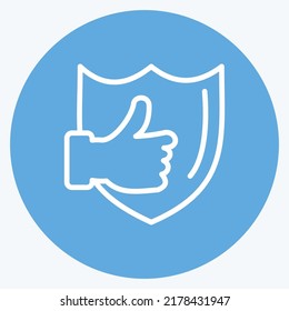 Icono Fiable. adecuado para el símbolo Feedback. Estilo Ojos Azules. diseño simple editable. vector de plantilla de diseño. ilustración de símbolo simple