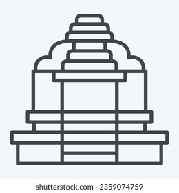 Icon Religion Hindu. related to Cambodia symbol. line style. simple design editable. simple illustration