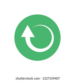 icon of reload arrow in color circle illustration