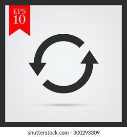 Icon of reload sign with arrow circle pictogram