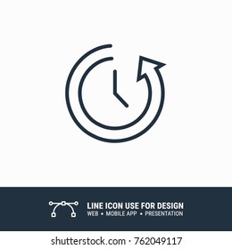 Icon reload time graphic design single icon vector illustration