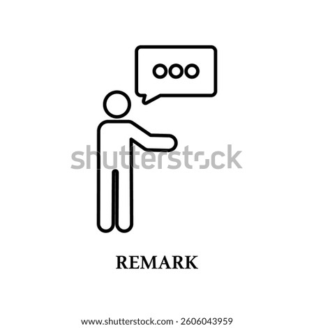 Icon a remark, isolated against a clean background.