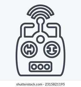 Control remoto de iconos. relacionado con el símbolo Drone. estilo de línea. diseño simple editable. ilustración simple