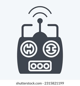 Icon Remote Control. related to Drone symbol. glyph style. simple design editable. simple illustration