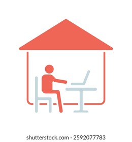 Icon a remote work, isolated against a clean background.