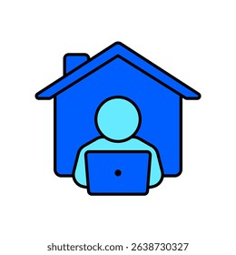 Icon a remote work, isolated against a clean background.