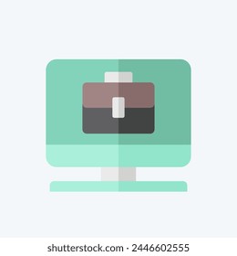 Icon Remote Worker. related to Remote Working symbol. flat style. simple design illustration