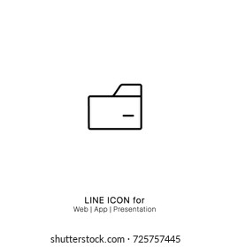 Icon remove folder graphic design single icon vector