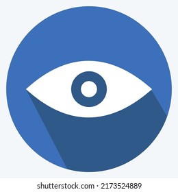 Icon Remove Red Eye. suitable for Photo Editing symbol. long shadow style. simple design editable. design template vector. simple symbol illustration