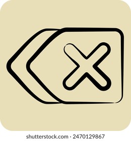 Icon Remove. related to Delete symbol. hand drawn style. simple design illustration