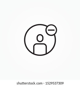 icon remove user graphic design outline single icon vector