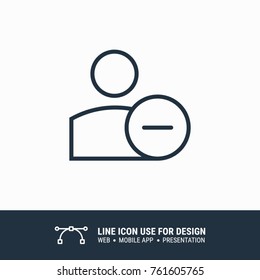 Icon remove user graphic design single icon vector illustration