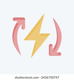 Icon Renewable Energy. related to Solar Panel symbol. flat style. simple design illustration.