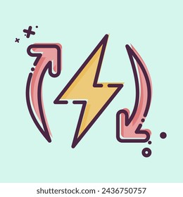 Icon Renewable Energy. related to Solar Panel symbol. MBE style. simple design illustration.