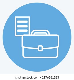 Icon Re-Order Documents. suitable for digital web symbol. blue eyes style. simple design editable. design template vector. simple symbol illustration