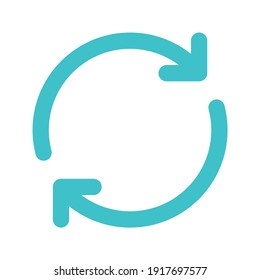 icon repeat music using flat style and blue color dominate