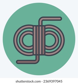 Icon Replacement Laces. related to Baseball symbol. color mate style. simple design editable. simple illustration