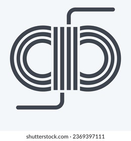 Icon Replacement Laces. related to Baseball symbol. glyph style. simple design editable. simple illustration