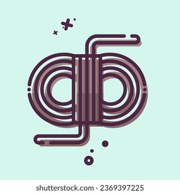 Icon Replacement Laces. related to Baseball symbol. MBE style. simple design editable. simple illustration