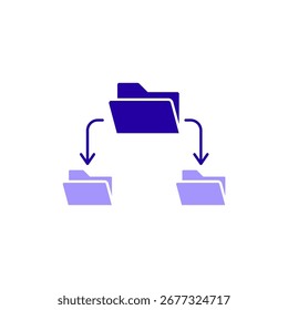 Symbol einer Replikation einzeln auf sauberem Hintergrund.