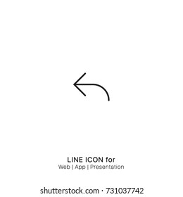 Icon Reply Arrow graphic design single icon vector