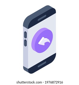 Icon of reply in editable isometric design