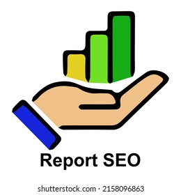 Icon Report SEO Vector Illustration