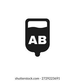 Icon representing AB blood type in a medical bag