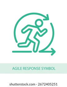 An icon representing agile response symbol, designed for enhancing life and soft skill themed visuals.