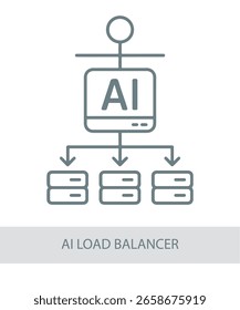 Un icono que representa el balanceador de carga de aire, utilizado en sistemas inteligentes, automatización o industrias tecnológicas.