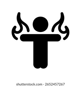 Icon representing anger, frustration, fever, or intense emotional state