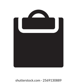 Icon representing a bag, often used to symbolize storage, travel, or personal items.