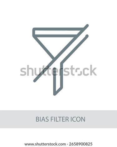 An icon representing bias filter icon, useful for personal growth and soft skill development visuals.