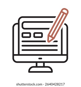An icon representing blog management in financial strategy context.