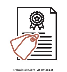 An icon representing brand management in financial strategy context.