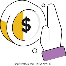 An icon representing bribery, ideal for legal, crime, and corruption themes.