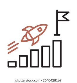 An icon representing business succsess in financial strategy context.