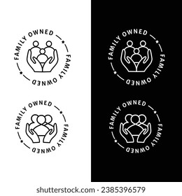 An icon representing businesses with a family owned legacy, emphasizing heritage, generational ownership, and the circular family emblem.