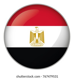 Icon representing button flag of Egypt. Ideal for catalogs of institutional materials and geography