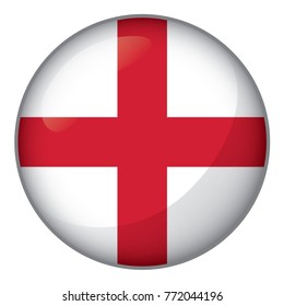 Icon representing button flag of England. Ideal for catalogs of institutional materials and geography