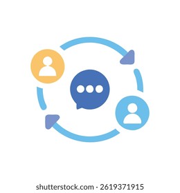 An icon representing communication circles.