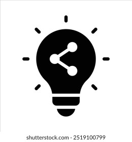 Icon representing the concept of sharing innovative ideas and collaborative thinking in technology