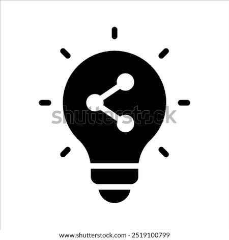 Icon representing the concept of sharing innovative ideas and collaborative thinking in technology