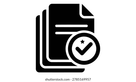 An icon representing conform certification, approved standards, verified compliance, and certified regulatory conformity. This graphic is suitable for illustrating concepts related to quality assuranc