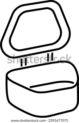 Icon representing a dental retainer box, essential for maintaining orthodontic alignment. Ensures the safe storage of retainers and contributes to ongoing dental care.