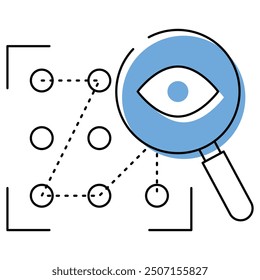 An icon representing the detection of patterns in data.
