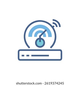 Un icono que representa los servicios de acceso telefónico a Internet.