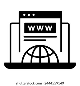 Symbol für Domain-Registrierung, Web-Identität, Online-Präsenz, Domänenname-Akquisition, Website-Adresse-Registrierung, SEO-Domains und Domain-Besitz.