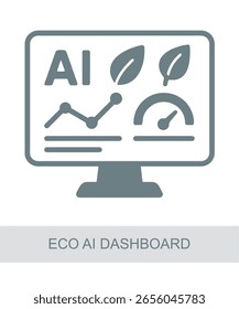 Um ícone que representa o painel de controle do eco ai, usado em AI, tecnologia ou designs de interface futurista.